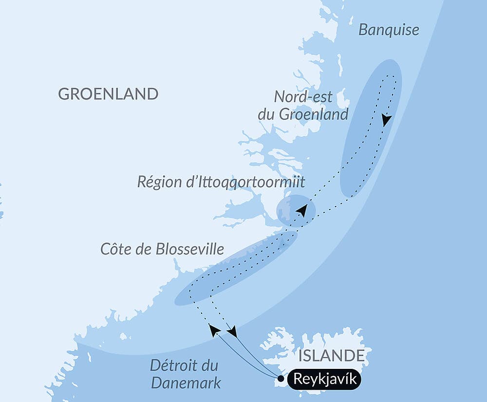 Banquise inexplorée du nord-est du Groenland