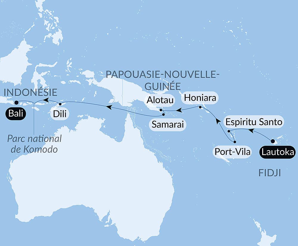 Des îles Fidji à Bali null