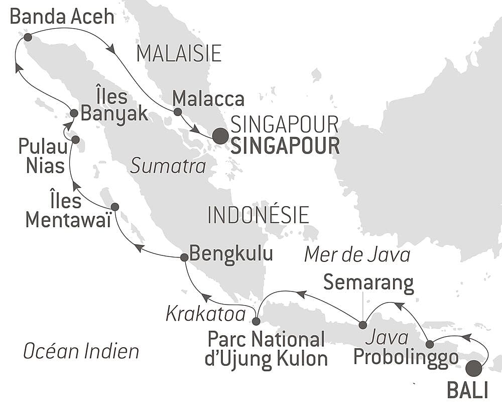 Îles, villes et volcans d'Indonésie null