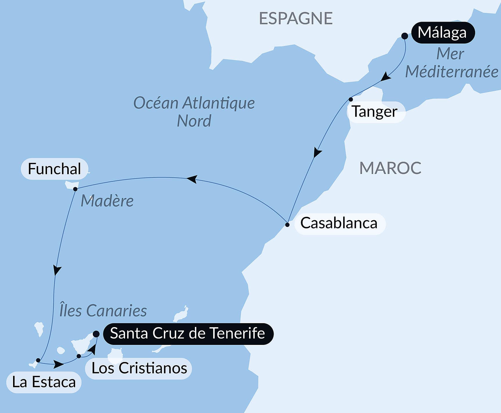 Odyssée atlantique de la péninsule ibérique aux Canaries